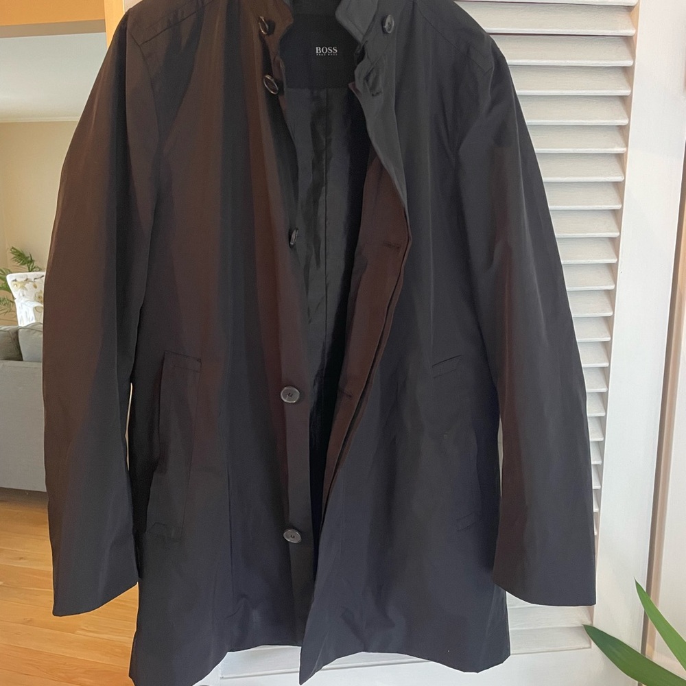 Boss Men's Dark Trench Coat